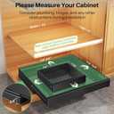 Pull out Cabinet Organizer, Expandable Width(14"-24"), Depth(13"-24") with 3 Rails, Slide Out Drawers With Raising Pad for Framed Cabinets, Fixed with Adhesive Film for Cabinets in Kitchen, Black