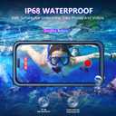 2 x Temdan Waterproof Compatible with Phone Pro Case 6.3 inch 2024-Black/Clear