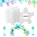Balloon Clips(120 pcs), Tinabless Balloon Connectors for Decor Balloons Arch, Balloons Column Stand and Flowers - Birthday, Wedding, Baby Shower Party Decorations