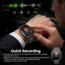 AI Smart Watch with Voice Recorder, Transcribe & Summarize with AI for Meetings, App Control, Supports 135 Languages, 2.13" AMOLED Display, Health, Fitness & Sleep Tracker, 80+ Workout Modes, Black