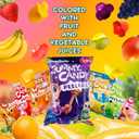 Wellspring Peelable Gummy Candies Individually Wrapped, 7 Friuts in 7 Variety Packs Peelable Fruit-Shaped Gummies Candy, Net 350g/12.35oz Chewy Peeling Candy Gummy Snacks, Real Fruit Juice (30%)