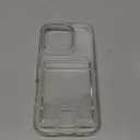 Petocase for iPhone 16 Pro Wallet Case Card Holder Slot Slim Fit Flexible TPU Gel Rubber Soft Skin Silicone Protective Phone Case Cover for Apple iPhone 16 Pro 6.3 inch Crystal Clear