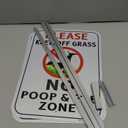 (2 Pack) Large No Peeing and No Pooping Dog Sign for Yard/Lawn, With 36" Long Stake 14" x 10" Aluminum Alloy Sign, Please Be Respectful, Keep Off The Grass UV Protected & Waterproof, Outdoor Use