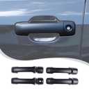LLKUANG Car Exterior Door Handle Cover Fit for Toyota Tundra 2007-2021 Sequoia 2008-2020,Door Handle Cover Outside Door Handle Protector Shell Accessories (Matte Black)