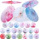 20 Pcs 32" Oiled Paper Umbrella Chinese Classical Umbrella Bulk Bamboo Silk Japanese Oiled Parasol Art Dance for Wedding Parties Photography Costumes Cosplay Decoration