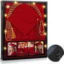 Seenelling 17 x 21 Large Graduation Shadow Box Frame for Cap Gown Class of 2026 Picture Frame Graduation Shadow Box Grad Display Case with LED Lights Grad Gifts for Diploma Stole Cords Memory Keepsake