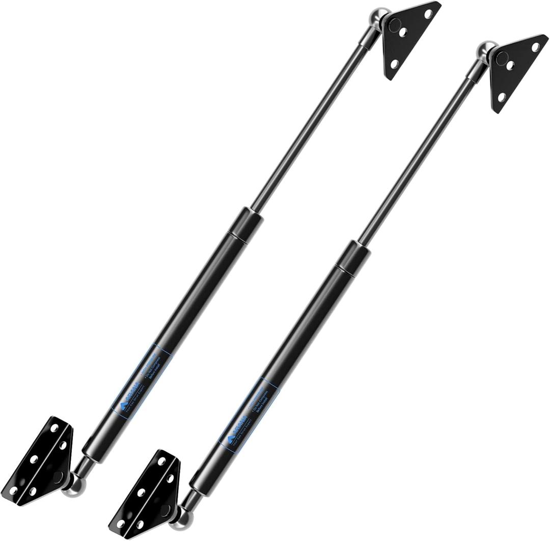 ARANA Gas Struts 15 inch 80 lbs with Brackets(Non-Detachable), Gas Shocks Lift lid 15", Heavy Duty Gas Spring Lift Support for RV Camper Bed Boat Engine Cover Trap Door(Fits 64-88 lbs Lid), 2 Pcs