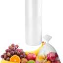12" x 16" Clear Plastic Produce Bag on a Roll, Food Storage Bags for Vegetables, Bread, Fruits and Meat, Easy To Tear, Continuous Roll- 350 Bags/Roll - [1 Rolls]