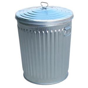 Galvanized Trash Can with Lid