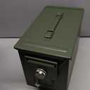 Ammo Can&Ammo Box, Fireproof & Waterproof Metal Storage Box - Perfect for Ammo, Lithium Batteries & RC Car Batteries (Green-13.6*7.3*8.6")