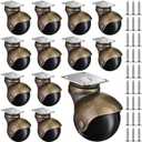 12 Pack 2 Inch Ball Caster Wheels for Furniture Legs, Vintage Office Furniture Casters, for Chair Sofa Cabinet Kitchen Cart Coffee Table