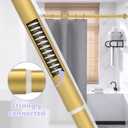 Gold Shower Curtain Rod 33 to 72Inch:Spring Tension Shower Rods for Bathroom Kitchen Doorway,1Inch Modern Heavy Duty Adjustable Tension Shower Curtain Rod No Drilling No-Slip Easy Install,Gold