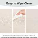Wolkemer Farmhouse Faux Linen Oval Tablecloth 60 x 120 Inch - Water Resistant Table Cloth Washable Wipeable Table Cover for Home Kitchen Dining Wedding Party Banquet (Neutral)