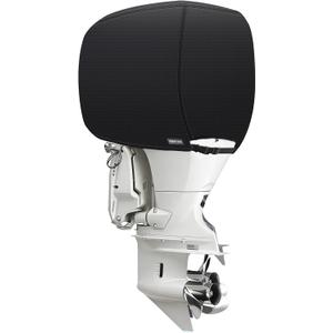 Waterproof Outboard Motor Cover, 600D Oxford, Fits Most up to 25 HP Model, Black