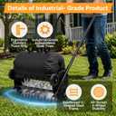 Push Spike Aerator, Heavy Duty Lawn Aerator with 4 Wheels, Rolling Manual Yard Tool with Weight Tray and Steel Handle for Compacted Soil, Garden and Grass Maintenance (22.5-Inch)