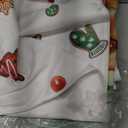 Christmas Kitchen Curtains Valances Set 3 PCS, Gingerbread Man Xmas Kitchen Decor for Bahtroom, Laundry Short Curtains 54" w x 36" L and 27" w x 36L