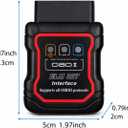 Bluetooth OBDII Scan Tool for iPhone & Android - No Subscription Fee - OBD2 Car Scanner and Code Reader - Diagnose Check Engine Fault, Supports 10 Languages and Most Cars After 1996