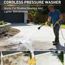 1100PSI Cordless Portable Washer with 2 Batteries, Brushless Motor, 6-in-1 Nozzle,3 Level Adjustable Handheld Washer for Car,Home,Patio, Driveway