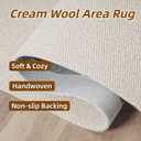 jxgzyy 100% Natural Wool Floor Carpet 4×6 Handwoven Wool Area Rug, 3'11" x 5'11"
