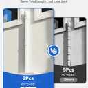4 Inch Mini Split Line Set Cover, 7.5 Ft PVC & PP Line Cover Set Universal for Mini Split AC & Central AC, White Line Set Cover Kit