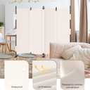 Room Divider, 4 Panel Upgraded Folding Privacy Screen, 88 Highly Secretive Separation with 3 Metal Feet, Partition Screen, Lightweight Freestanding Wall Divider Bedroom (White)