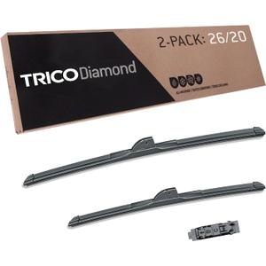 TRICO Diamond 26" + 20" Super Premium Automotive Replacement Windshield Wiper Blades (Set of 2), Passenger and Driver Side All-Weather Beam Wiper Blades for Select Vehicle Models (Item #25-2620)