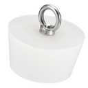Solid Rubber Stopper,1 Pcs Stainless Steel Silicone Rubber Solid Plug Pipe Tank Bottle Sealing Plugs Tapered Bung 64-77mm Diameter Soft Flexible Lab Stoppers with Lifting Ring 14#
