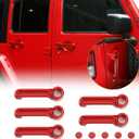 JeCar Door Handle Covers Tailgate Handle Covers Exterior Accessories for 2007-2018 Jeep Wrangler JK JKU / 2008-2012 Jeep Liberty / 2007-2011 Dodge Nitro, Red