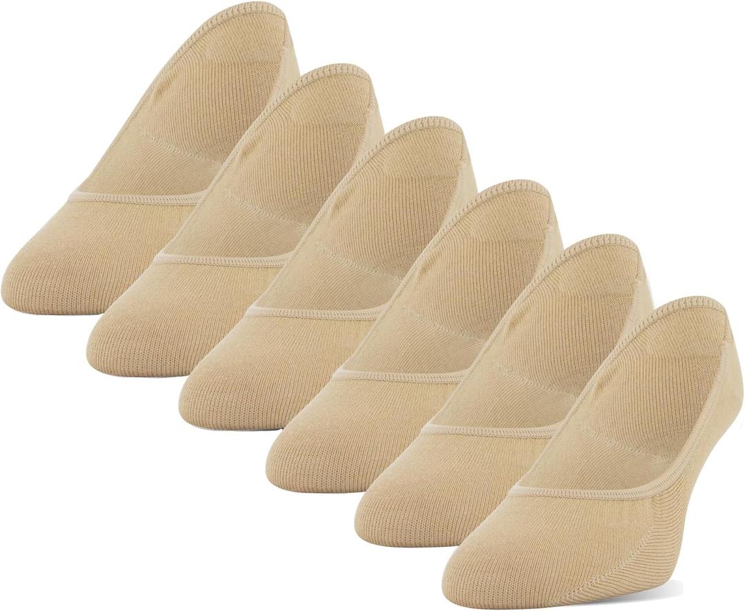 Peds Women's Moisture Wicking Low Cut No Show Socks, 6-Pairs (Nude)