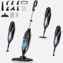 Leiksen Steam Mop, 12in1 Powerful Handheld Steam Cleaner Detachable Steam Mops for Floor Cleaning, 565ML Removable Tank, 23FT Power Cable, MultiPurpose Steamer for Hardwood, Tile, Grout, Furniture