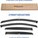 YQAUTEC Window Visors Rain Guards Shield for 2013-2019 Nissan Sentra, Window Wind Deflectors Vent Shades for 13-19 Sentra