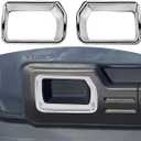 For Sierra Front Bumper Trailer Hook Trim Cover for GMC Sierra 2014-2015 Chrome Exterior Accessories 2pcs