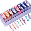 Teacher Stamps for Classroom Grading  8PCS Self-Inking Rectangular Teacher Stamp  Colorful Stamps for Teachers with Motivational Messages  Perfect Classroom Supplies & Gifts for Homeschool