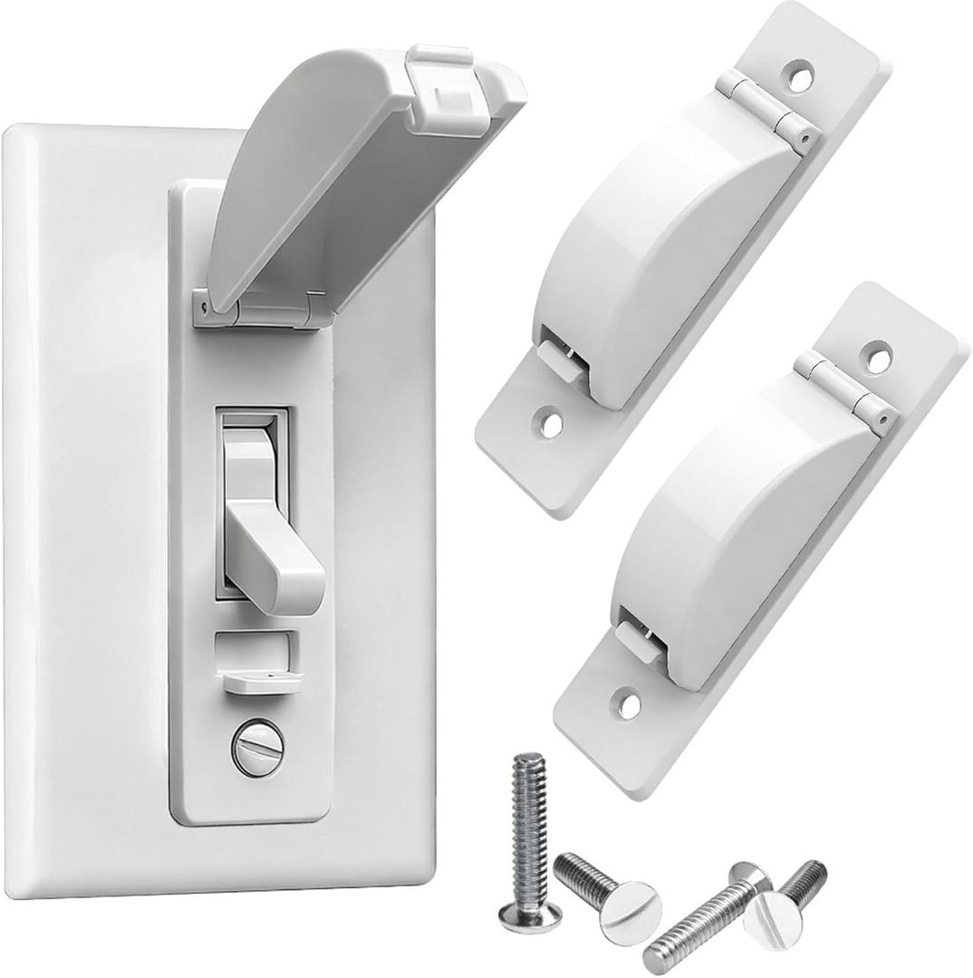 TAKETEK Decorator Receptacle Outlet with Wall Plate, Tamper-Resistant Electrical Outlet, Residential Grade, 3-Wire, 15A 125V, Self-Grounding, 2-Pole, UL Listed, White (10 Pack)