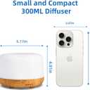 Aromatherapy Essential Oil Home Diffuser with Remote Control, 300ML Large Room Cool Mist Air Humidifier, 8 Hours Quiet Operation, Timer, 7 Colors LED Night NightSuitable Home,Yoga. (Yellow Wood Grain)