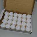 Homemory 24-Pack Flameless LED Tea Lights Candles Battery Operated, 200+Hour Fake Electric Candles TeaLights for Votive, Halloween, Ofrenda, Diya, Wedding Centerpiece Table Decor, Funeral, Christmas (Warm White Light, White Base)