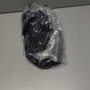 Bebonnie Womens Ruffle 3/4 Sleeve V Neck Double Layers Mesh Blouses Loose Fit Flowy Tunic Tops (Black) 3XL