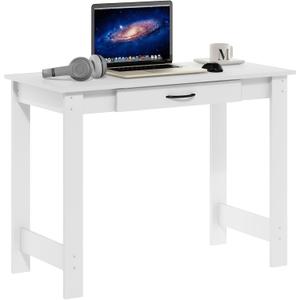 Furinno Jaya Writing Desk with Drawer, White