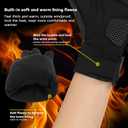 Winter Gloves for Men Women Cold Weather,Waterproof Winter Bike Gloves for Men Warm with Touchscreen Fingers,for Cycling,Driving,Motorcycle (Medium, black)