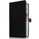Compact Organizer with Clear and Money Pockets, Pen Holder, Fits Apron Perfectly, Leather Waitress Book