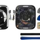 New Back Cover Glass Heart Rate Part Connector+NFC Compatible with Apple Watch Series 9 41mm Model A2982, A2984, A2983, A2985 (Cellular/LTE+GPS) with Upgraded Repair Tools Kit