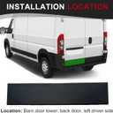 Rear Door Trim Back Door Molding Panel Trim Exterior Barn Door Plastic Trim Cover Fits for Ram Promaster 1500 2500 3500 Cargo Van 2019 2020 2021 2022 2023 2024 1ZT57JXWAB (Left Side, Black)