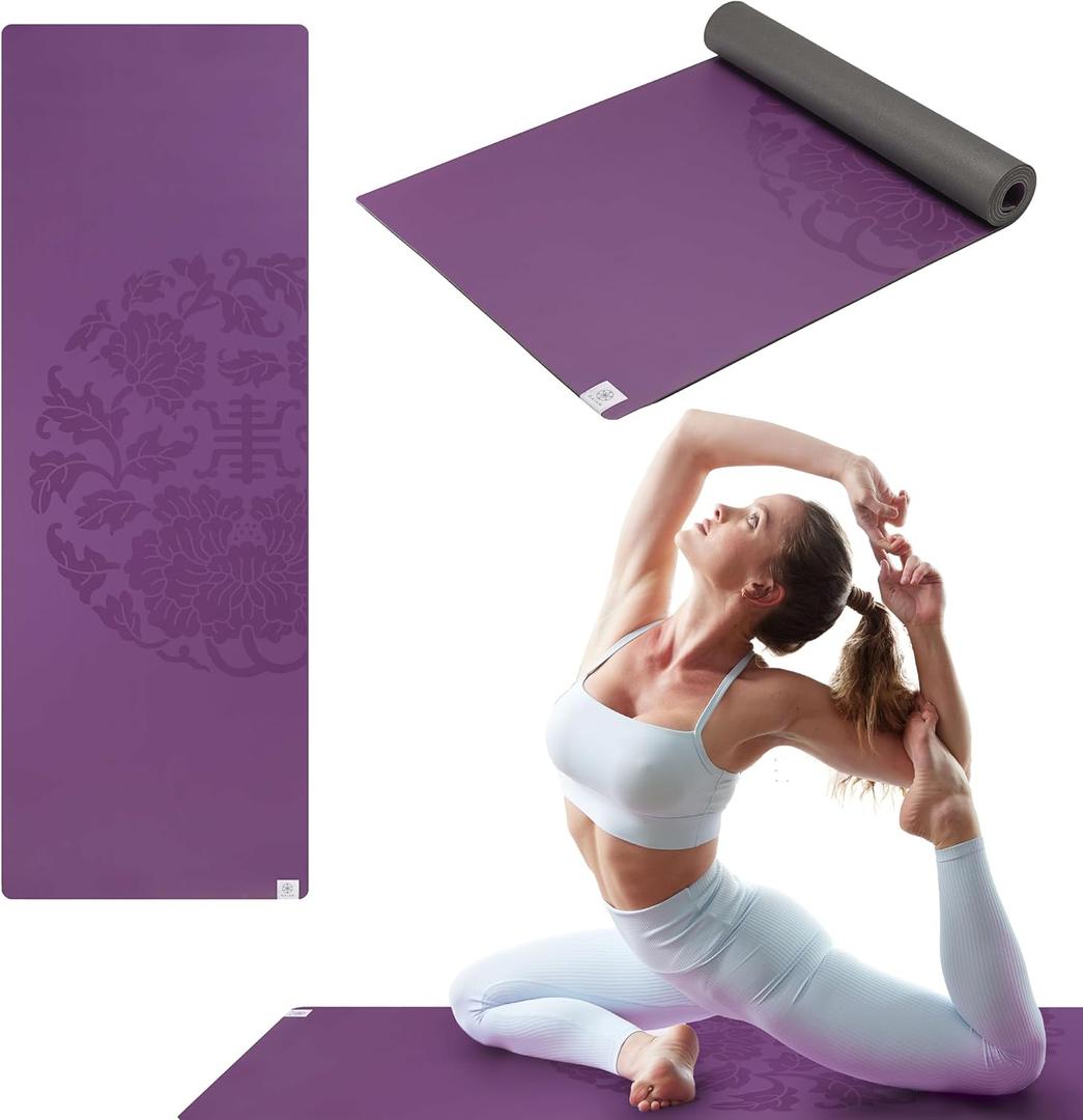 Gaiam Dry-Grip Yoga Mat, Size: 5mm,  Measurements: 68"L x 24"W x 5mm; 4.25lbs.Non-Slip Grip