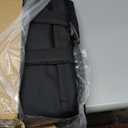 HOPERAN Stadium Seats for Bleachers with Back Support, Half-fold Portable Bleacher Chairs with Back and Cushion, 600D Waterproof Reclining Extra Wide Bleacher Seat for Outdoor Sports (23", Black 2pcs)