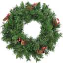 Iced Mixed Pine, Berries and Pinecones Artificial Christmas Wreath - 24" - Unlit