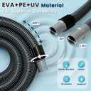 Sepetrel Professional Pool Vacuum Hose and Head Heavy Duty Hoses with Swivel Cuff and Weighted Flexible Vacuum Head, for Ingraound & Above Ground Pools
