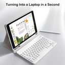 Keyboard Case for iPad 9th/8th/7th Generation 10.2 inch 2021/2020/2019, Detachable Wireless Bluetooth Keyboard Thin & Light with Pencil Holder for iPad 10.2" iPad Air 3rd Gen/Pro 10.5, Gray