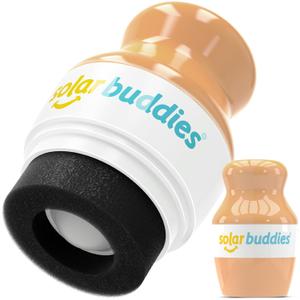 Solar Buddies Sunscreen Applicator - Single Nude - Refillable Roll on Sponge Sunscreen, Suncream & Lotion Applicator For Kids, Adults & Families - Holds 3.4fl oz, Perfect Size for Travel (Beige)