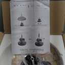 haodengshi Modern Black Ceiling Light Fixture, 12" Clear Glass Flush Mount Chandeliers, Semi Flush Mount Ceiling Light Fixture Suitable for Living Room Hallway Kitchen Bedroom