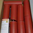 Homemory Christmas Flameless Candles, Battery Operated Candles with Remote Timers, Electric Fake Candles for Home, Christmas Decoration, Made of Plastic, Red/Burgundy, Set of 9